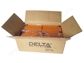 Открытая коробка с аккумуляторами Delta GX 12-12